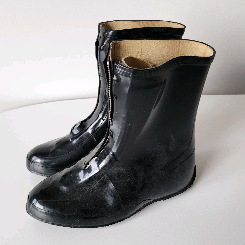 Rain Cover Overshoe Boots Womens 7 Shoe Guard Protector Rubber Black Shield